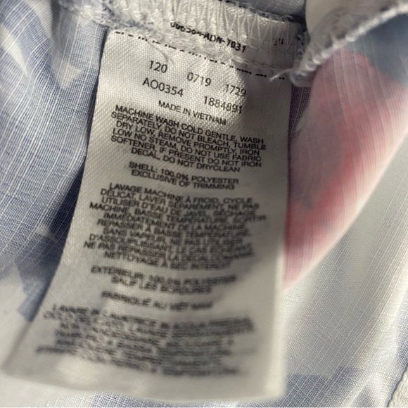 Columbia Men's Omni-Wick White Hawaiian Short Sleeve Shirt Blue & Red Floral XL - Picture 5 of 8